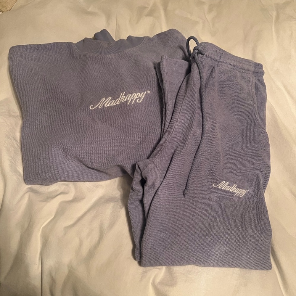 MADHAPPY Signature Crop Crewneck and Sweatpant Set
